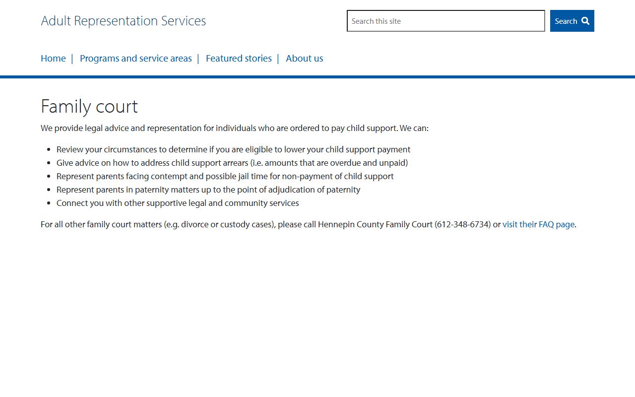 Minneapolis Minnesota Family Court Records - Hennepin Family Court Services