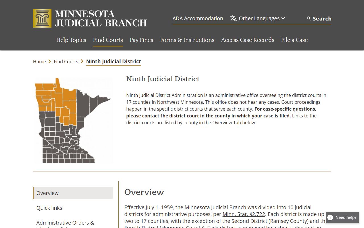Aitkin County Family Court Records - Ninth Judicial District overview