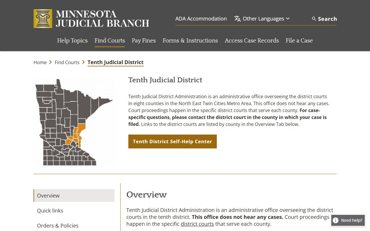 Anoka County Family Court Records - Tenth Judicial District