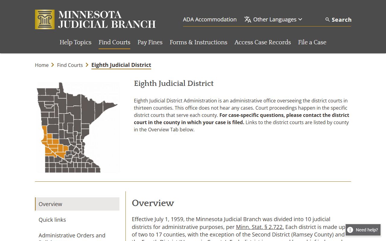 Big Stone County Family Court Records - Eighth Judicial District