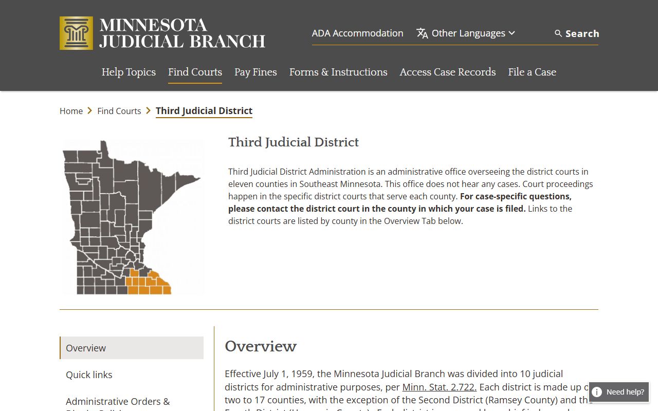 Third Judicial District Dodge County family court records