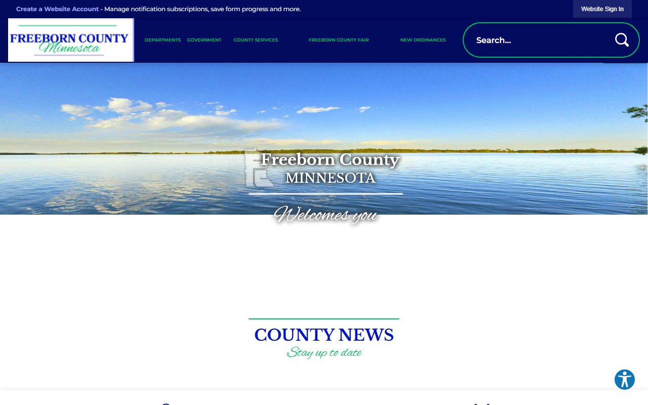 Freeborn County website for family court records