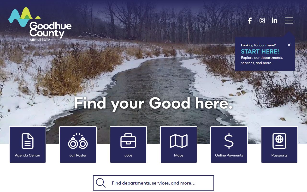 Goodhue County official website for family court records