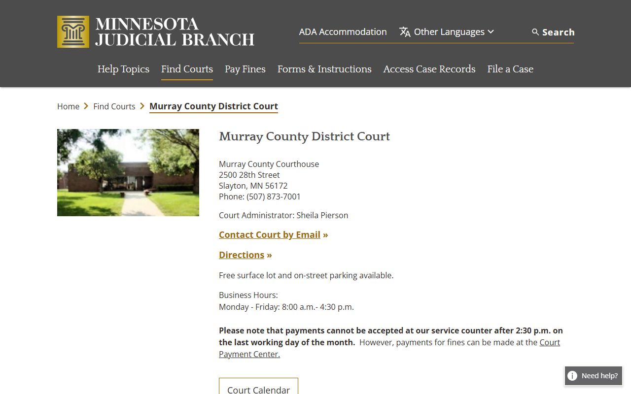 Murray County District Court - Murray County Family Court Records